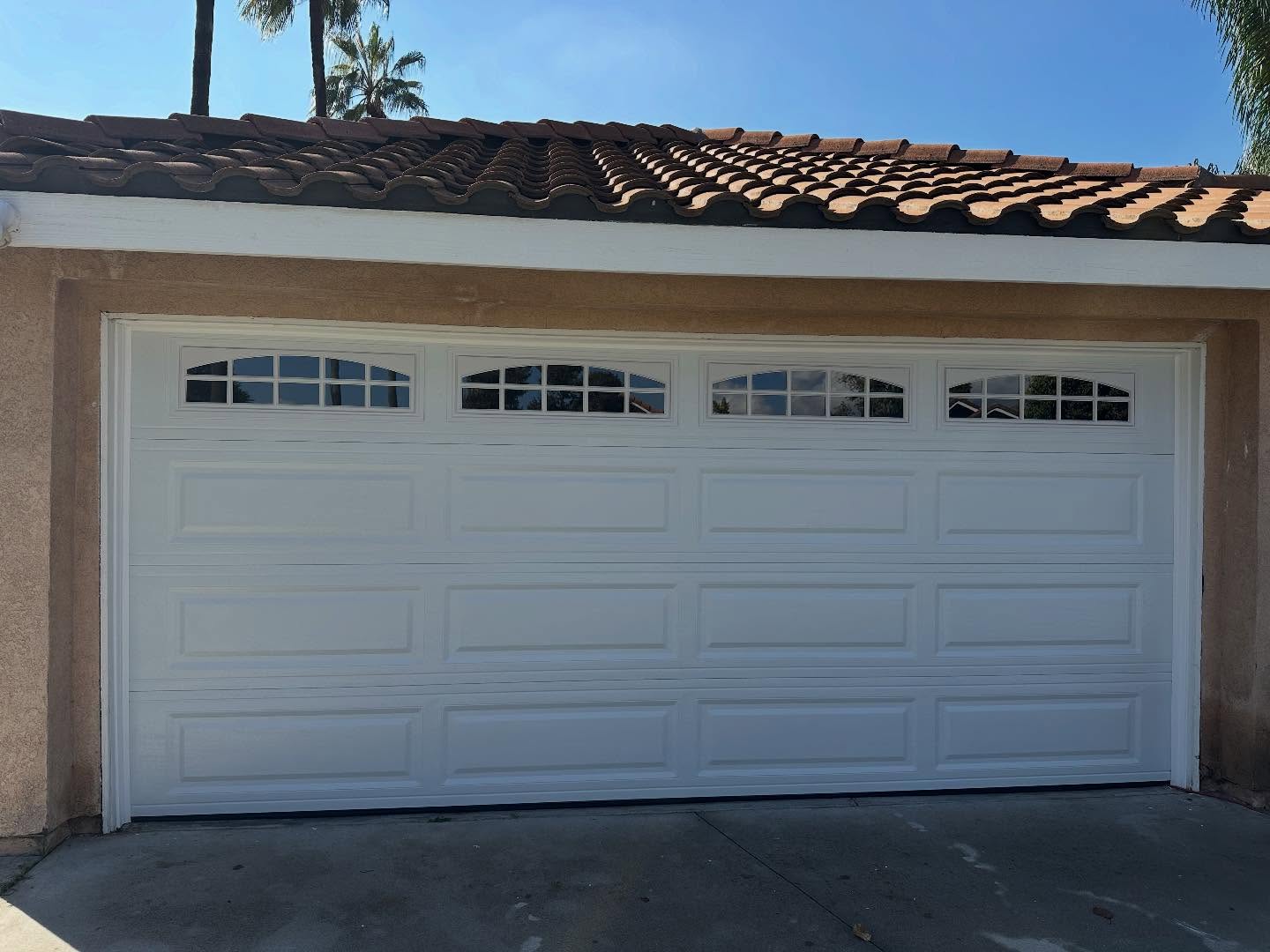 New garage door installation